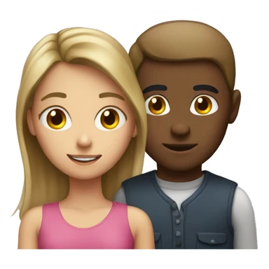 Guy behind a girl sticker