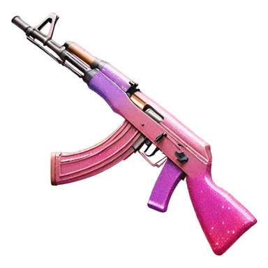 Pink ombre ak47 with glitter  sticker