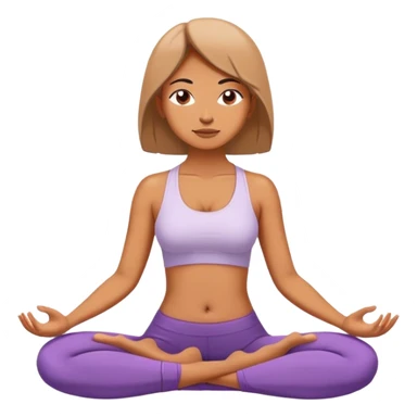 Woman doing yoga meditation sticker