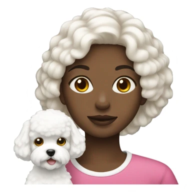 Girl with bichon sticker