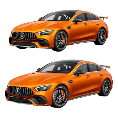 Mercedes amg gt 63 orange colour sticker