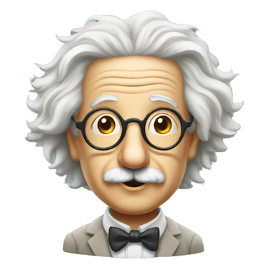 Albert Einstein with glasses sticker