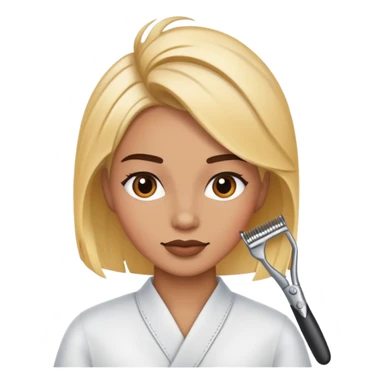 Hairstylist coloring hair sticker