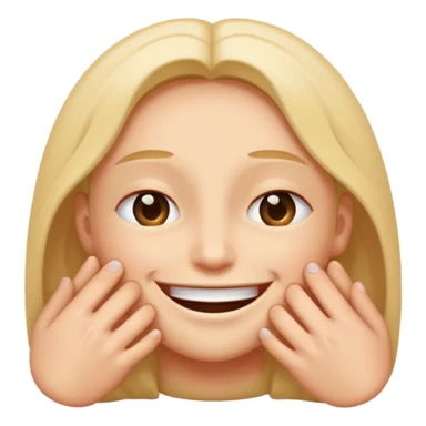 I want an overly excited face that says “I am so excited, I cannot contain. With eyes tightly squeezed closed together and a big grin emoji. With shut  eyes  sticker