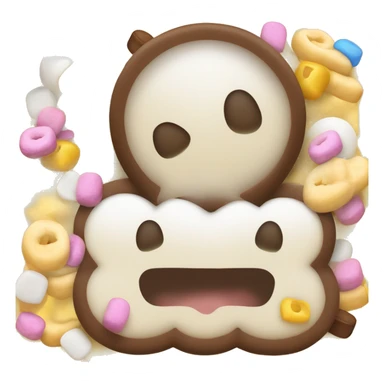 Kakao mit Sahne und Marshmallows mit zwei Händen mit schönen Nägeln und Ringen  sticker