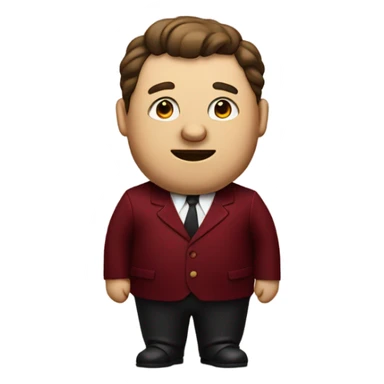 fat banker in dark red velvet suit sticker
