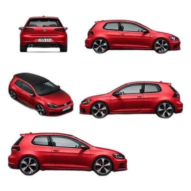 red golf 6 gti sticker
