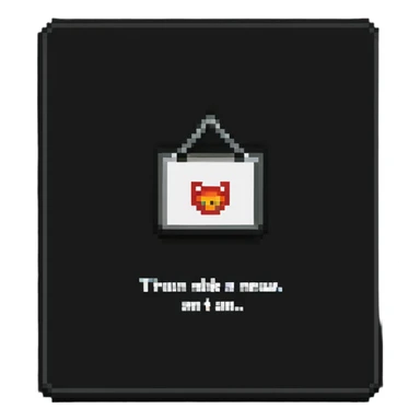 pixel art of a news website with a warning sign representing fake news sticker