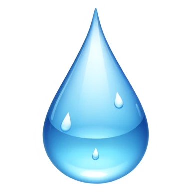 shiny blue water droplet sticker