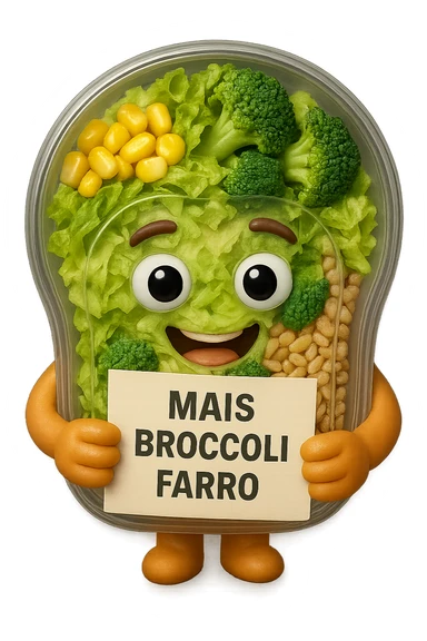 SU QUESTO STILE FAI UN EMOJI STILE IPHONE 3D DI UN INSALATA PRECONFEZIONATA DA SUPERMERCATO CON FOCUS SU ETICHETTA NUTRIZIONALE CON GLI INGREDIENTI IN ITALIANO TIPO: MAIS, BROCCOLI, FARRO, ACCANTO ALL'INSALATA CHE HA IN MANO C'è UN FOCUS SULL'ETICHETTA CON GLI INGREDIENTI SCRITTI, FALLO MOLTO REALISTICO IN 3D sticker