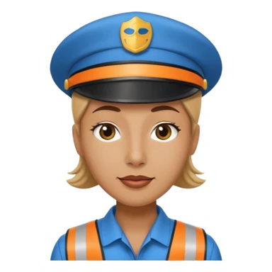 Wearing a parking attendant hat sticker