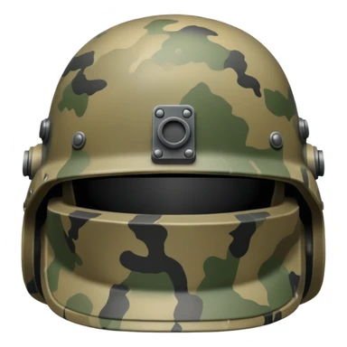 back of military helmet on soldier's head sticker