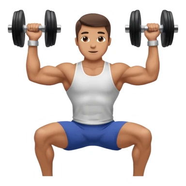 fit man wearing clothes lifting dumbbell,sideways photo sticker