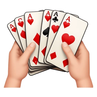 Canasta card game with a red and black canasta and player hands sticker