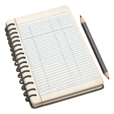 open sketchbook with a pencil on it sticker