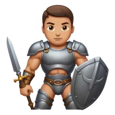 An emoji representing the "ironman challenge" for an Albion Online mmorpg character who crafts everything themselves the hard way, and does not buy or sell items in-game. sticker