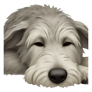  Irish wolfhound dog sleeping sticker