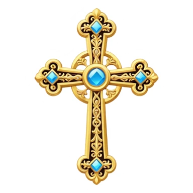 Eastern Orthodox cross. Transparent bakgrundl. AZ sticker