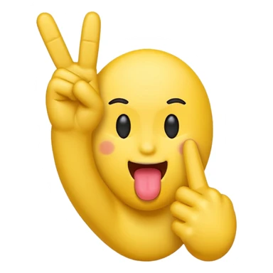 🌝 emoji sticking tongue out and putting up left middle finger sticker