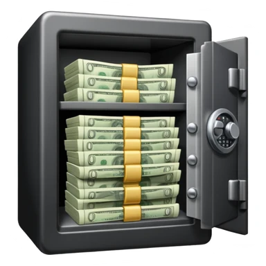 Dinero en una caja fuerte sticker