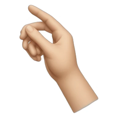 a hand holding the fork in the palm of the users hand sticker