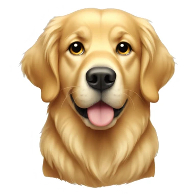 Golden retriever looking at me with a bored expression  sticker