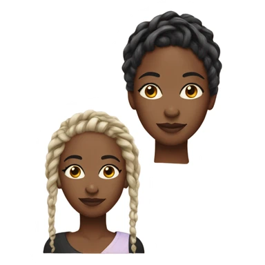 A black mom with ombré faux locs sticker