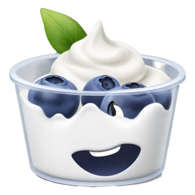 yogurt with blueberries sticker