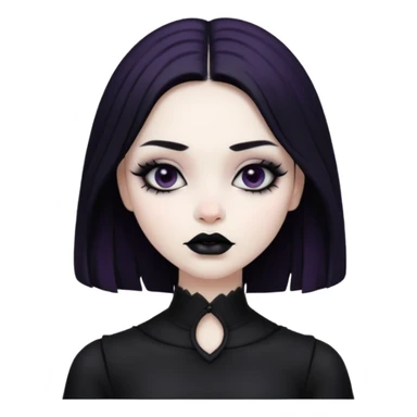 Gothic girl sticker