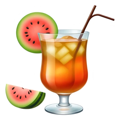 melón carajillo cocktail with coffee, liquor, and fresh melon sticker