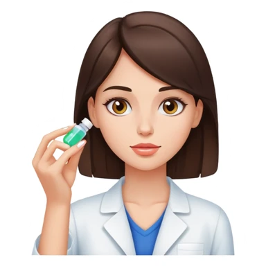 Beautiful fit brunette girl taking pills  sticker