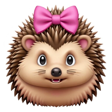 hedgehog with a pink bow make it mad  sticker