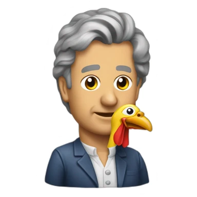 Jean Lassalle mangeant un poulet sticker