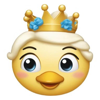 Pato con cara de reina  sticker