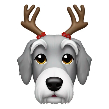  Irish wolfhound dog and reindeer antlers headband sticker