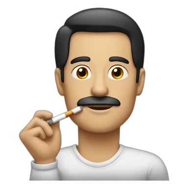 mens classic smoking without cigarettes, black hair, without eyeglasses sticker