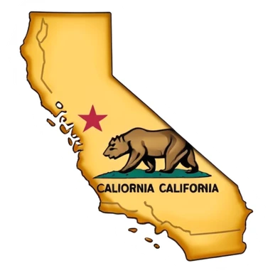State Shape of California  sticker