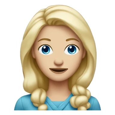 middle age blonde blue-eyed woman sticker
