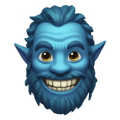 Spectral giant firbolg blue smiling sticker