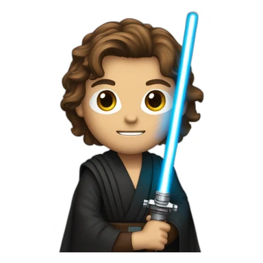 Anakin Skywalker with a lightsaber  sticker