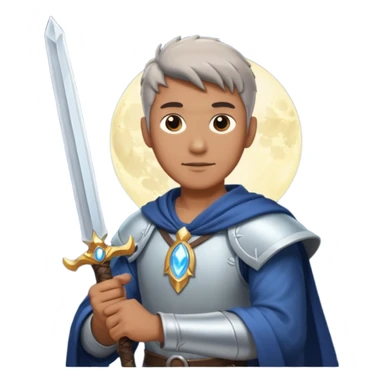 Man holding big souls moonlight sword sticker