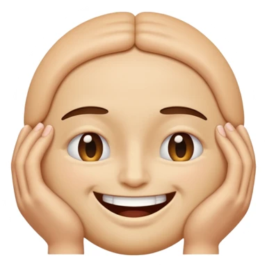 I want an overly excited face that says “I am so excited, I cannot contain. With eyes tightly squeezed closed together and a big grin emoji. With shut  eyes  sticker