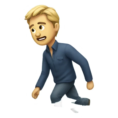 A man turning into a puddle sticker