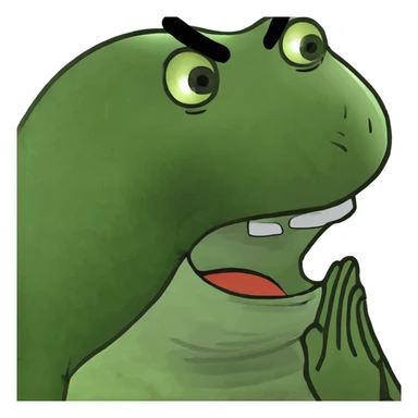 Person with hand across there chest with hand on her neck screaming sticker