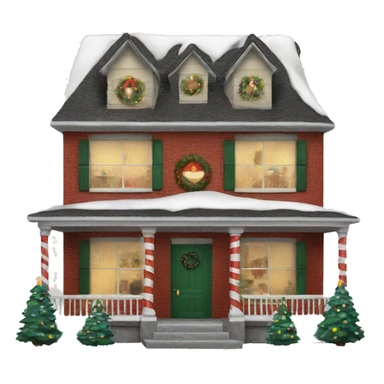 Realistic Christmas house sticker