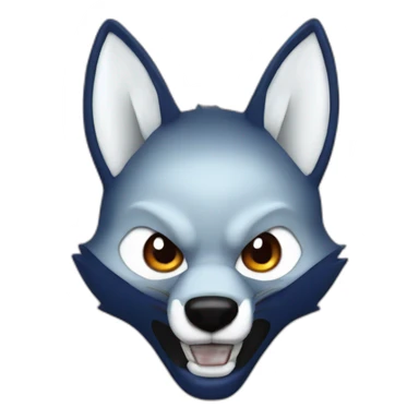 fox head in a spiderman costume sticker