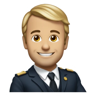 Emanuel macron heureux sticker