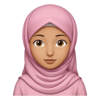 بنت ذات بشره حنطيه محجبه لابسه وردي فاتح sticker