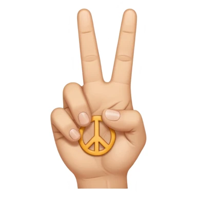 Peace sign with thumb sticking out sticker