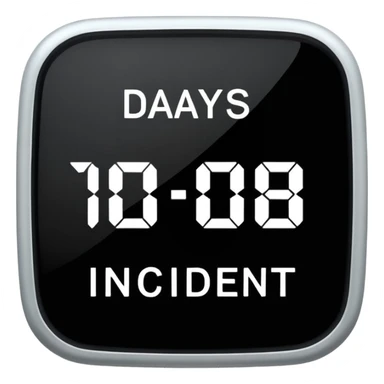 days since last incident sticker